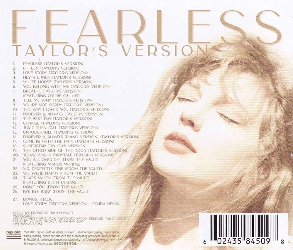 Taylor swift- Fearless Taylor's version - Doble CD