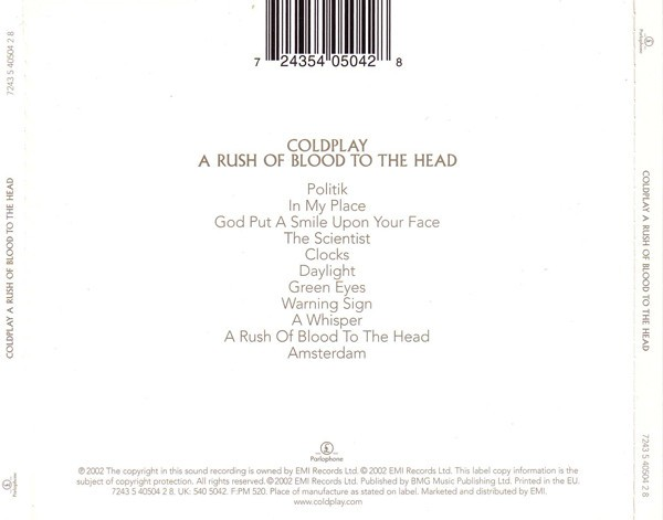 Coldplay - A Rush of Blood to the Head - CD